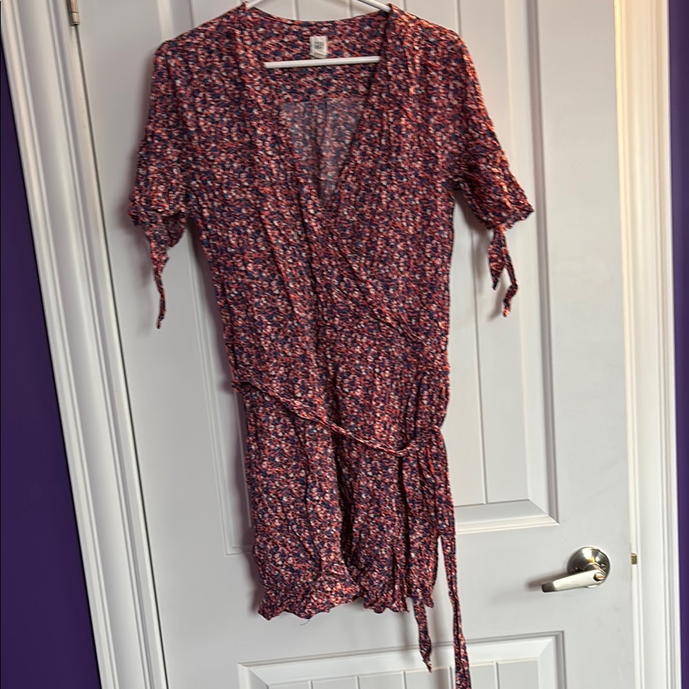 Floral Wrap Dress - Multicolor
